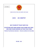 QUY CHUẨN KỸ THUẬT QUỐC GIA CƠ SỞ SẢN XUẤT KINH DOANH THỰC PHẨM THỦY SẢN – ĐIỀU KIỆN CHUNG ĐẢM BẢO AN TOÀN THỰC PHẨM docx