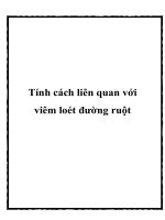 Tính cách liên quan với viêm loét đường ruột docx