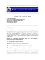 Women''''s Health Problems in Pakistan pot