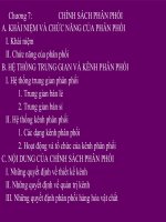 bài giảng marketing căn bản - chương 7  chính sách phân phối