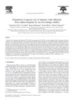 preparation of aqueous sols of tungsten oxide dihydrate