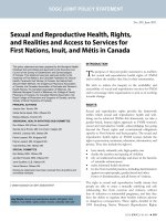 Sexual and Reproductive Health, Rights, and Realities and Access to Services for First Nations, Inuit, and Métis in Canada docx