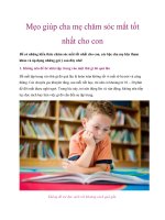 Mẹo giúp cha mẹ chăm sóc mắt tốt nhất cho con pot