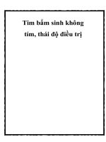 Tim bẩm sinh không tím, thái độ điều trị ppt