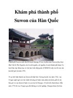 Khám phá thành phố Suwon của Hàn Quốc pdf