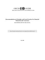 Recommendation on Principles and Good Practices for Financial Education and Awareness potx