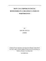 how can corporate social responsibility (csr) effect company performance