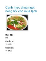 Canh mực chua ngọt nóng hổi cho mùa lạnh pdf