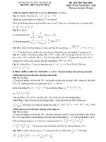 ĐÁP ÁN VÀ ĐỀ THI THỬ ĐẠI HỌC - TRƯỜNG THPT NGUYỄN HUỆ -ĐẮK LẮK - ĐỀ SỐ 22 pptx