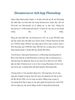 Dreamweaver tích hợp Photoshop docx