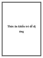 Thức ăn khiến trẻ dễ dị ứng ppt