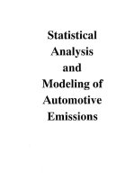 statistical anaysis and modeling of automotive emissions docx
