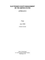 ELECTRONICS WASTE MANAGEMENT IN THE UNITED STATES ppt