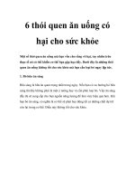 6 thói quen ăn uống có hại cho sức khỏe potx