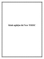 Kinh nghiệm thi New TOEIC pptx