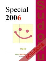 trò chơi ô số Sudoku special 2006 phần 5 pptx