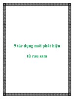9 tác dụng mới phát hiện từ rau sam doc
