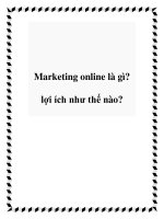Marketing online là gì? lợi ích như thế nào? doc