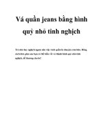 Vá quần jeans bằng hình quỷ nhỏ tinh nghịch pot