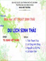 Đề tài: DU LỊCH SINH THÁI ppt