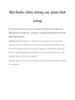 Bài thuốc chữa chứng suy giảm tinh trùng ppt