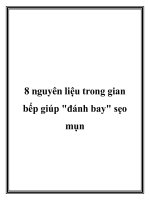 8 nguyên liệu trong gian bếp giúp đánh bay sẹo mụn docx