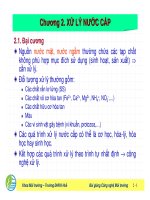 Chương 2: XỬ LÝ NƯỚC CẤP pdf