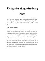 Uống sữa cũng cần đúng cách doc