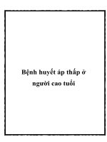 Bệnh huyết áp thấp ở người cao tuổi pptx