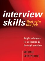 Michael spiropoulos   interview skills that win the job (2006)