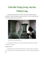 Gốm Bát Tràng trong văn hóa Thăng Long pot