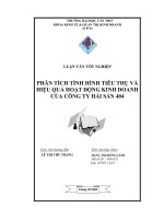 LUẬN VĂN TỐT NGHIỆP PHÂN TÍCH TÌNH HÌNH TIÊU THỤ VÀ HIỆU QUẢ HOẠT ĐỘNG KINH DOANH CỦA CÔNG TY HẢI SẢN 404 pot