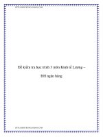 Đề kiểm tra học trình 3 môn Kinh tế Lượng pptx