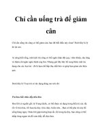 Chỉ cần uống trà để giảm cân pptx