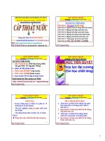 CẤP THOÁT NƯỚC - CHƯƠNG 1 TỔNG QUAN VỀ CẤP NƯỚC pdf