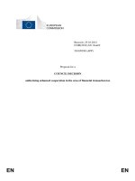 Proposal for a COUNCIL DECISION authorising enhanced cooperation in the area of financial transaction tax potx