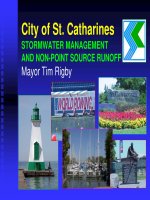 City of St. Catharines STORMWATER MANAGEMENT AND NON-POINT SOURCE RUNOFF Mayor Tim Rigby potx