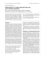 Báo cáo khoa học: Alpha-oxidation of 3-methyl-substituted fatty acids and its thiamine dependence pptx