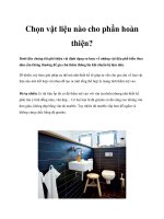 Chọn vật liệu nào cho phần hoàn thiện? pdf