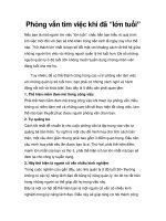 Phỏng vấn tìm việc khi đã “lớn tuổi” pdf