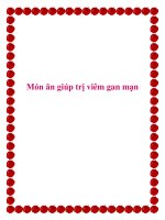 Món ăn giúp trị viêm gan mạn. potx