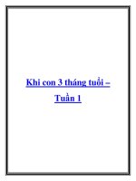 Khi con 3 tháng tuổi – Tuần 1 docx