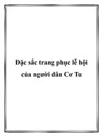Đặc sắc trang phục lễ hội của người dân Cơ Tu potx