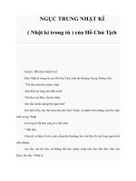 NGỤC TRUNG NHẬT KÍ ( Nhật kí trong tù ) của Hồ Chủ Tịch pot