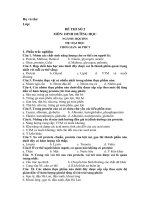 ĐỀ THI SỐ 2 MÔN DINH DƯỠNG HỌC pptx