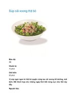 Súp cải xoong thịt bò pptx