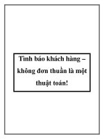 Tình báo khách hàng – không đơn thuần là một thuật toán docx