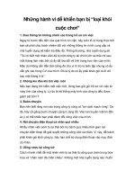 Những hành vi dễ khiến bạn bị “loại khỏi cuộc chơi” pptx