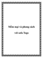 Mềm mại và phong cách với sofa Togo pot