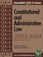 Q&A Series Constitutional and Administrative Law FOURTH EDITION ppt